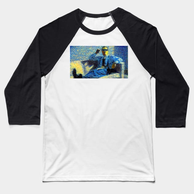 American Psycho Starry Night Baseball T-Shirt by Starry Night